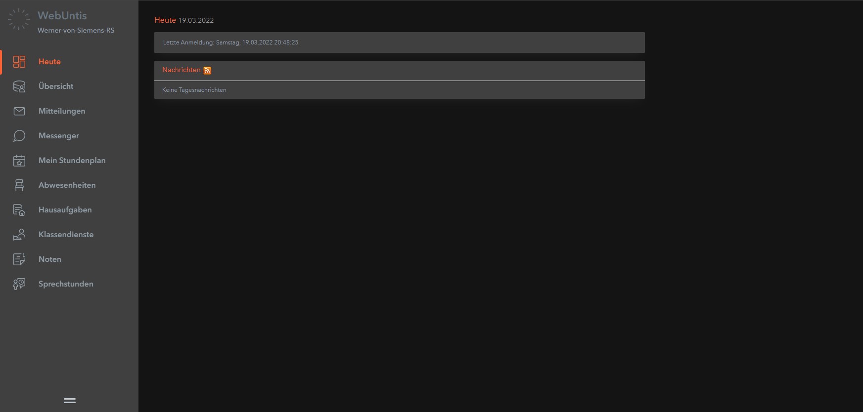 WebUntis - Dark mode