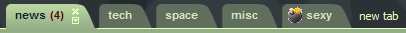 Netvibes.com - Slimmer tabs for the Veerle theme