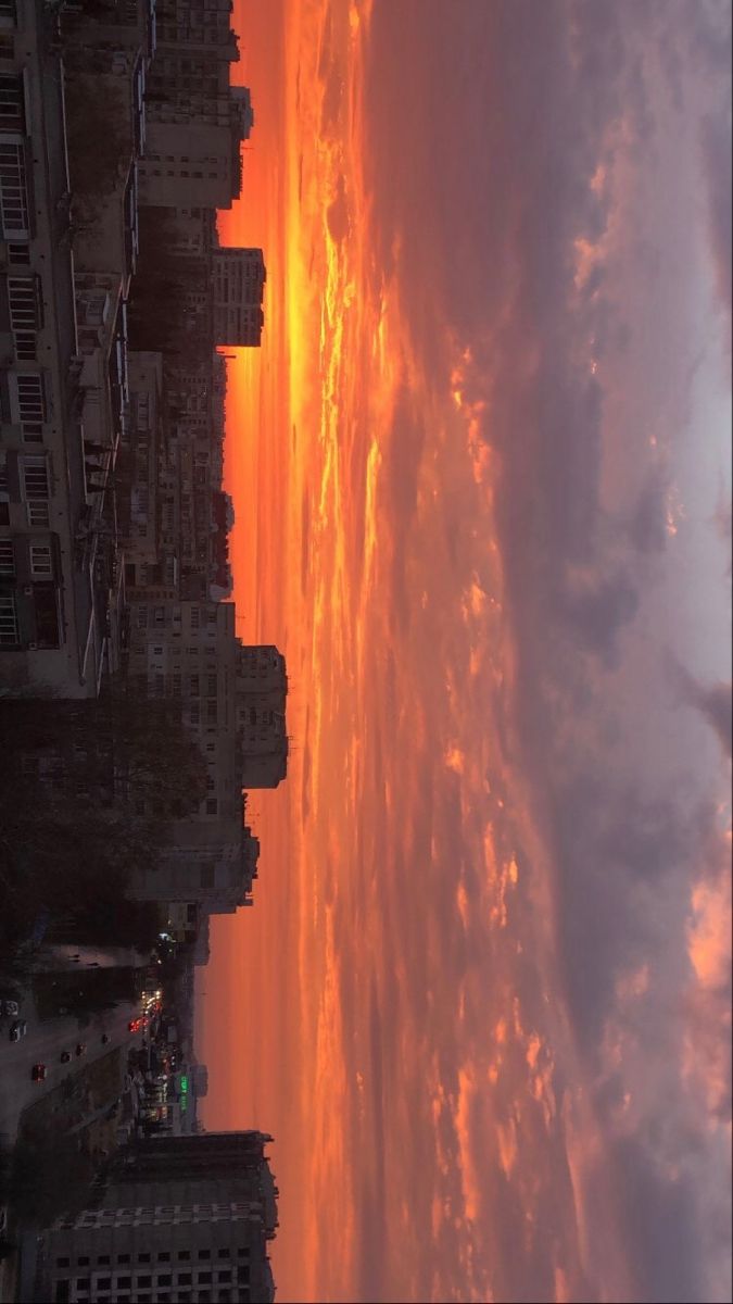 Sunset in the city