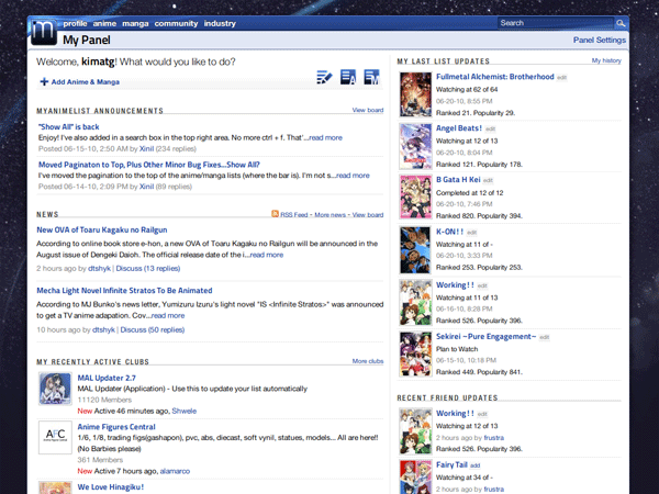 re[MAL] - MyAnimeList.net Redesign - Main Theme
