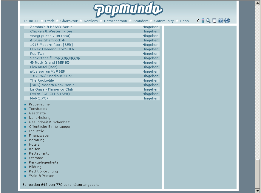 Popmundo - Fixed Header