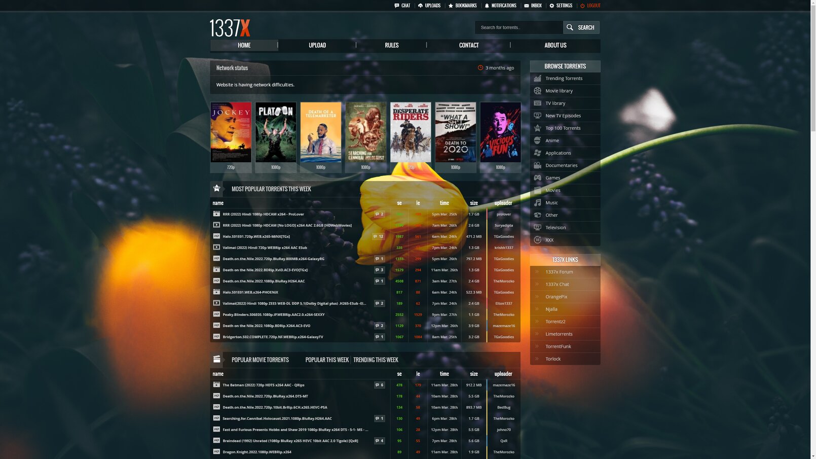 1337x.to Custom See Through Theme WIP