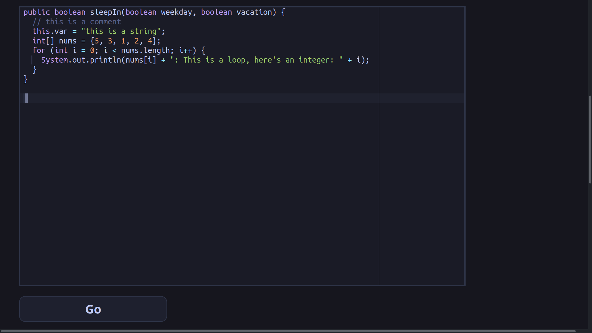 Codingbat Tokyo Night Theme