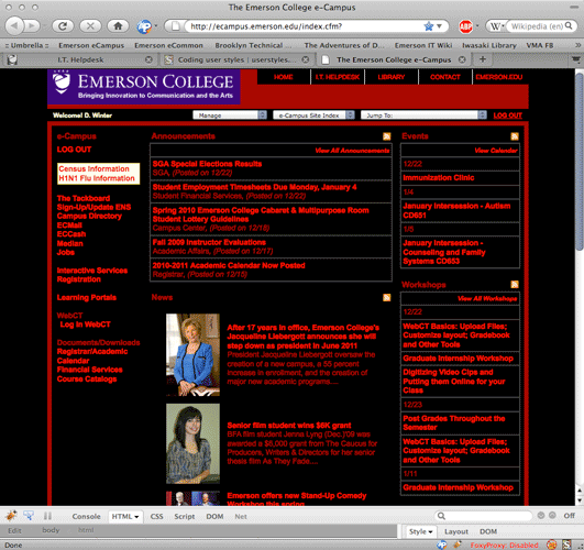 Emerson College eCampus - Goth Style