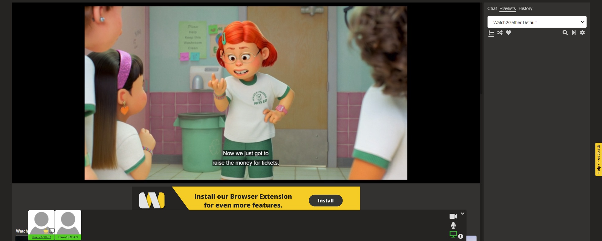 Watch2Gether widescreen