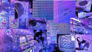 Aesthetic cybercore purple - roblox background