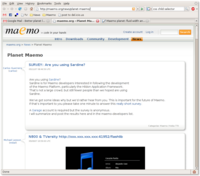 Maemo planet: fluid width and space filling