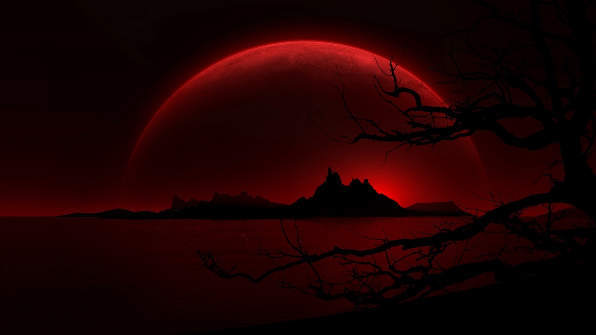 red moon ~ halloween