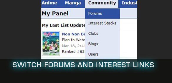 Move Forums link back under Community tab