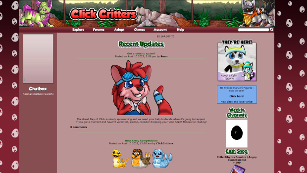 ClickCritters - NightMode Red