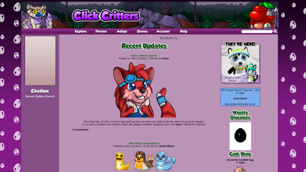 ClickCritters - NightMode Purple