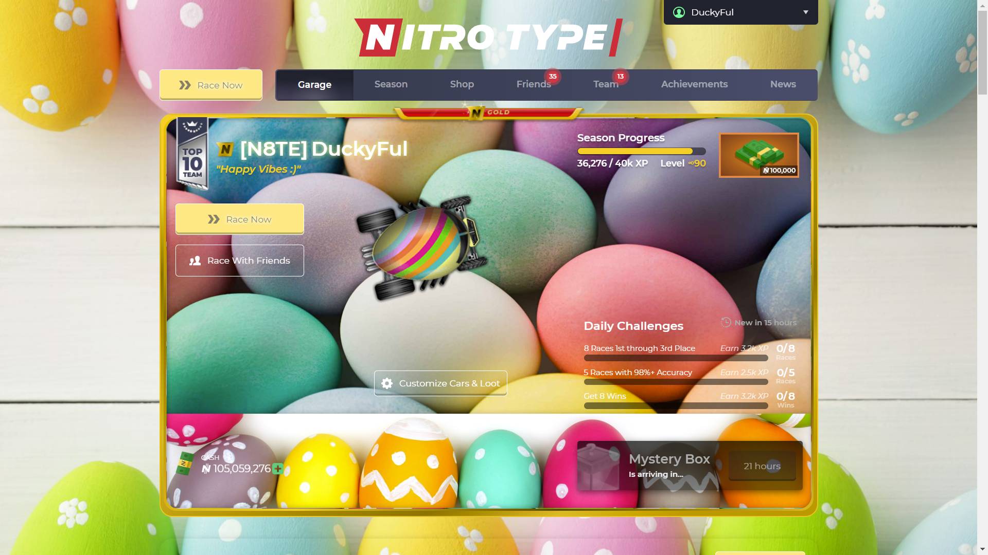 Easter Nitro Type
