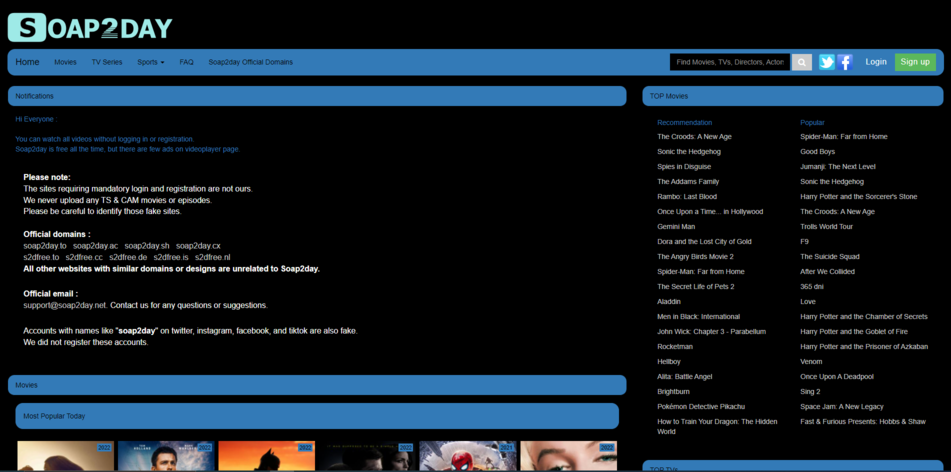 Soap2Day Rounded Black
