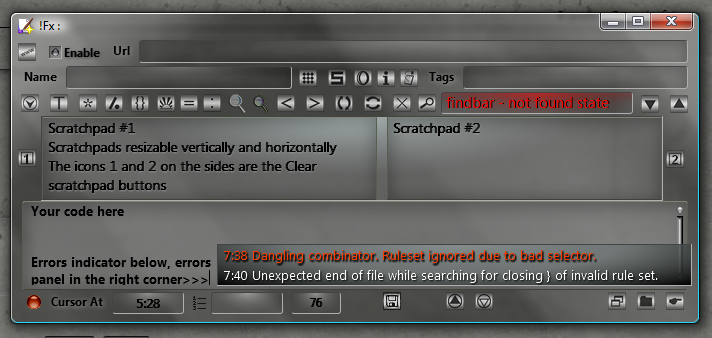 Stylish Editor  - silver icons