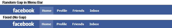 Facebook - Fix Menubar Gap on hover