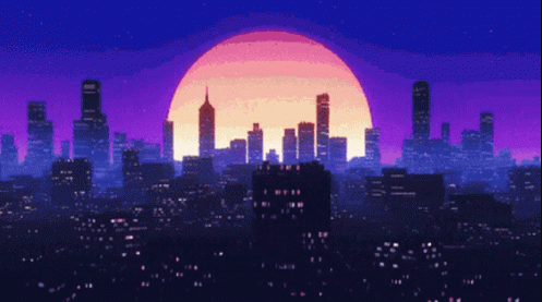 Retrowave city Roblox wallpaper