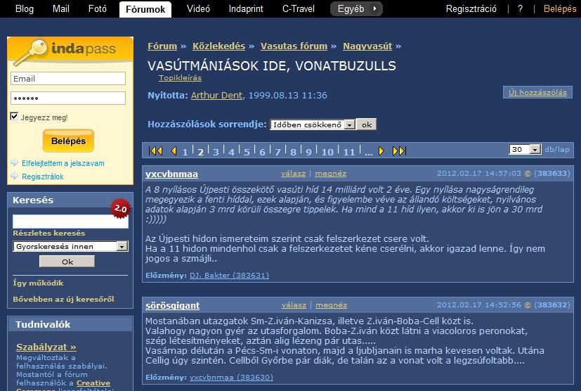 index.hu fórum kék light