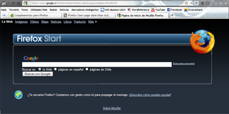 Firefox Start page Slate Blue Style-like  Vc style