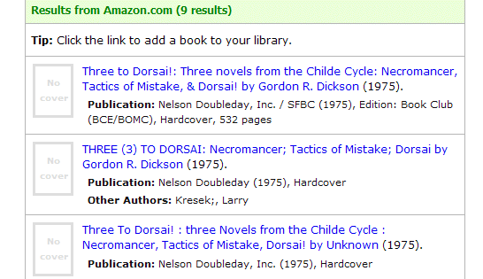 LibraryThing Expand "More" sections on Add Books