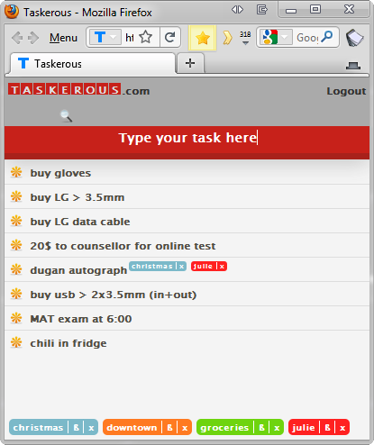 Taskerous - brighten + cleanup + tweak for sidebar