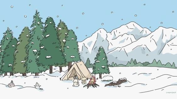 Cute Winter Scenery - Roblox Background