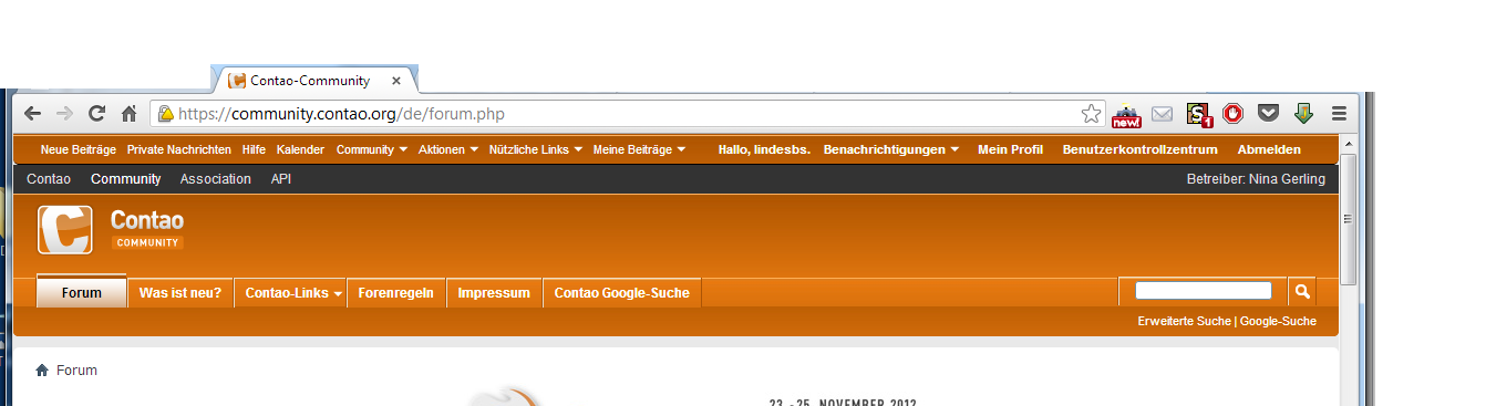 community.contao.org/de - Breitbild.