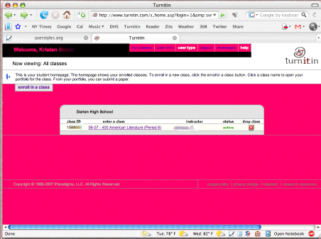 Turnitin.com - Pink and Black