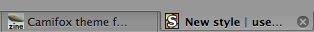 Camifox tab mod - close tab button on right