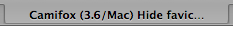 Camifox (Mac v3.6) Tab bar: No favicons