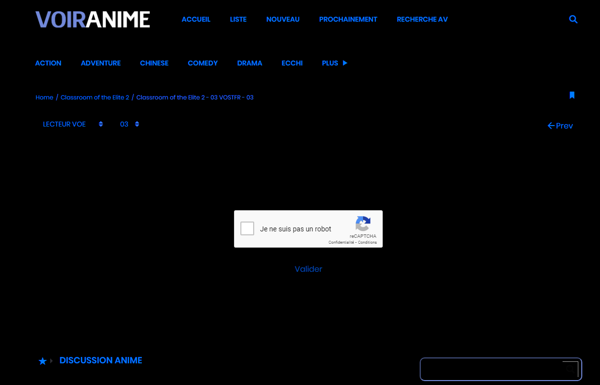 Dark Theme voiranime ez