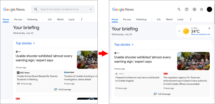 New Google News responsive design fix