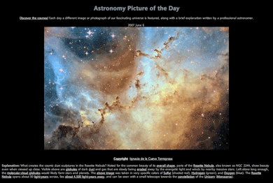 Dark Astronomy Picture of the Day
