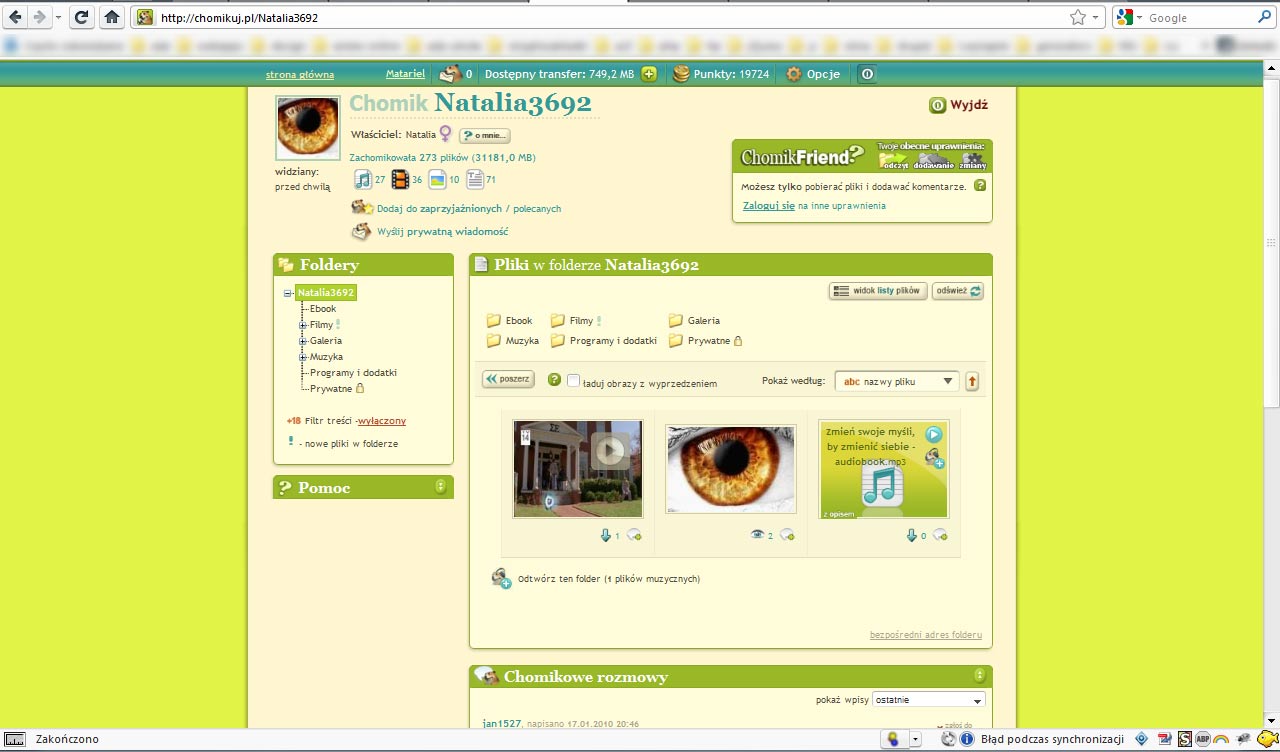 chomikuj.pl - więcej przestrzeni/mniej śmieci ;)
