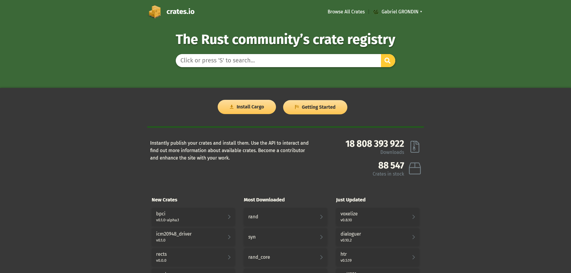 GGLinnk's Dark Theme for Crates.io (MOVED)
