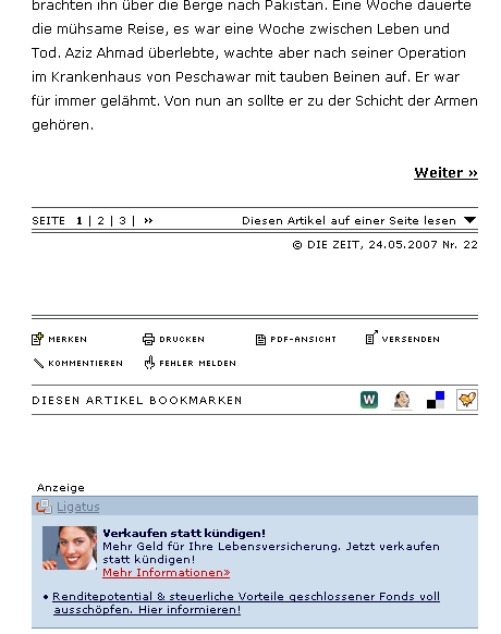 zeit.de without user comments