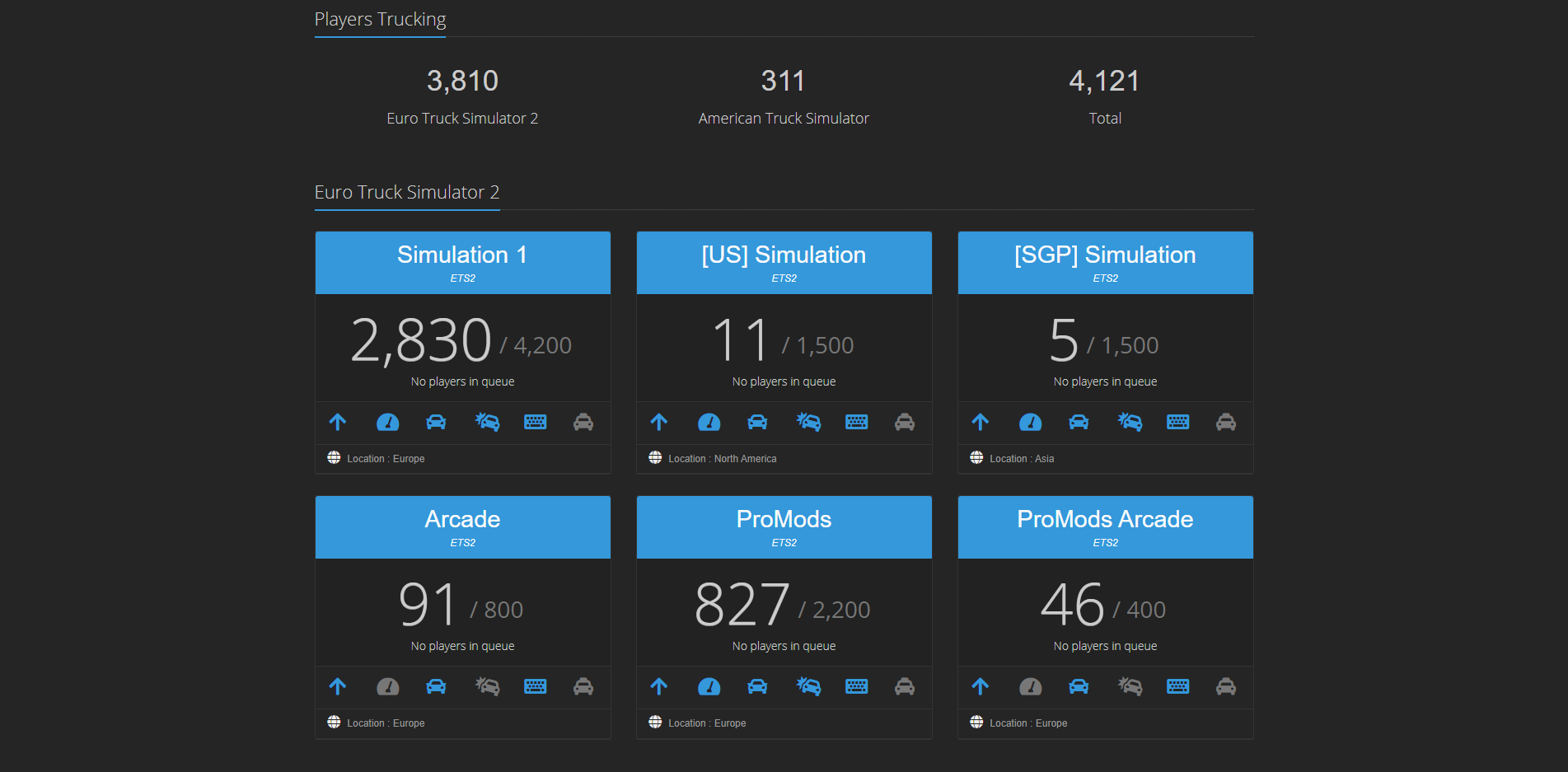 TruckersMP Blue Accent V2 (Dark Theme)