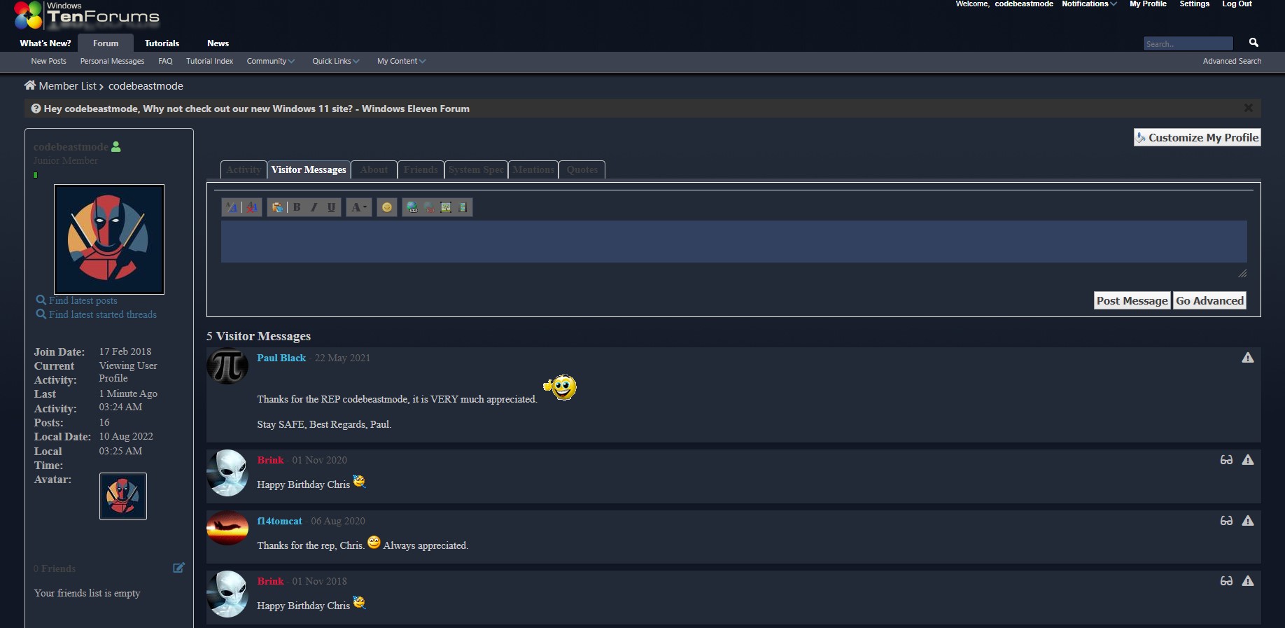 Custom Tenforums Themes & Skins | Userstyles.org