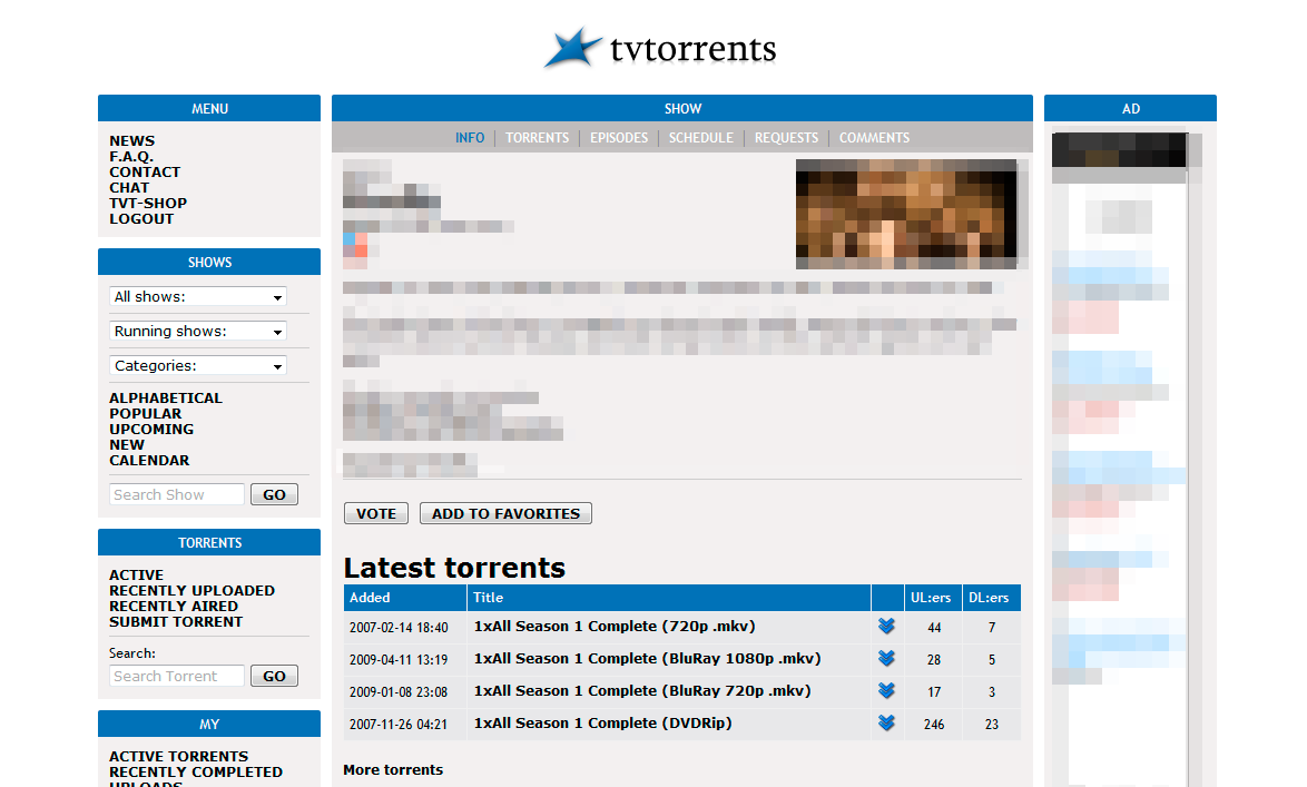 TvTorrents - complete redesign