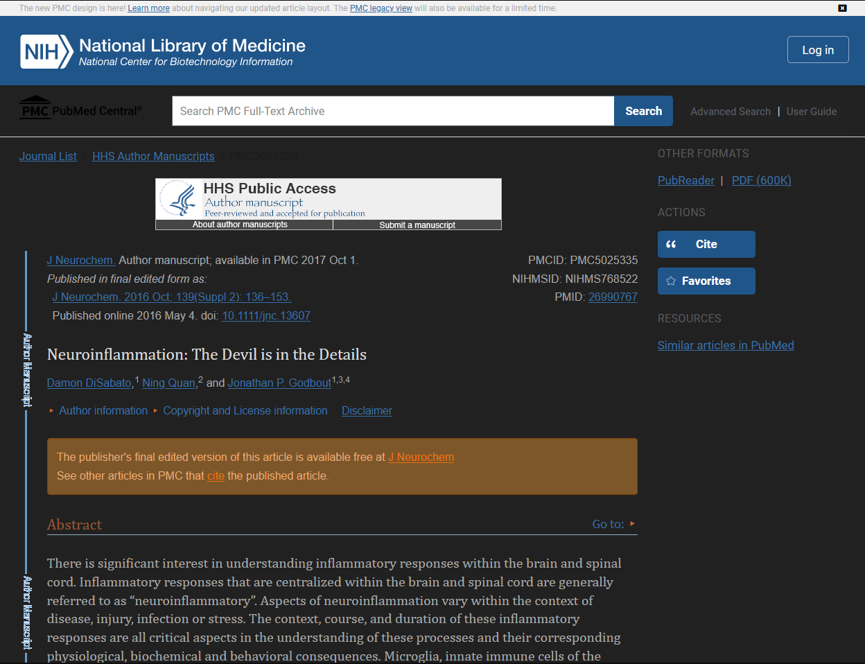 NIH Dark Mode (Low Contrast)