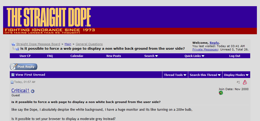 SDMB: Darker Background