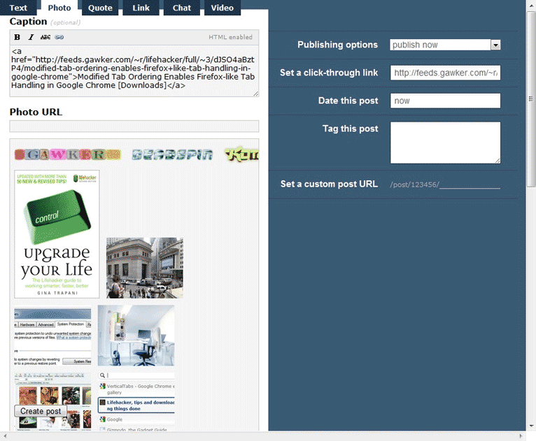 share on tumblr fixes