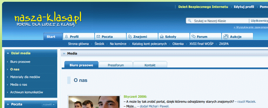 nasza-klasa.pl - Przywrócenie poprzedniego logo