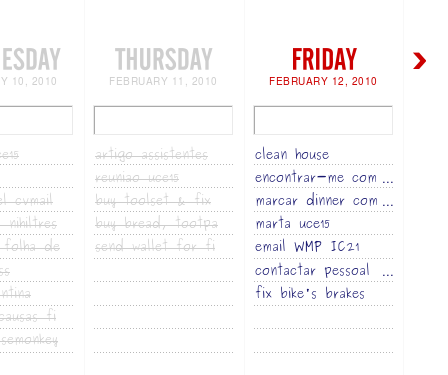 TeuxDeux - Handwritten font, blue text