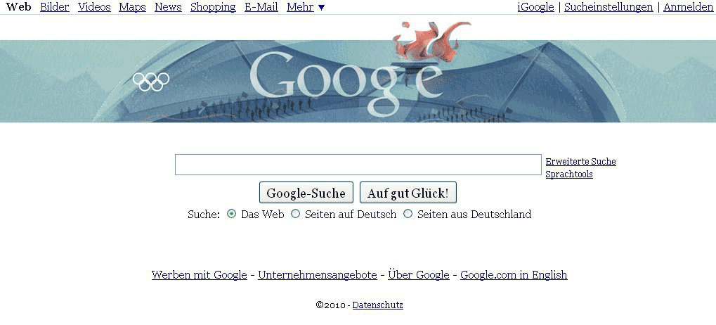 Google - Vancouver 2010 permanent opening image