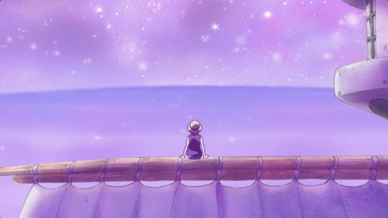 luffy mirando las estrellas