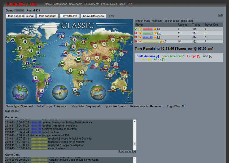 Grey Conquer Club - Minimalist, no Cutesy Club