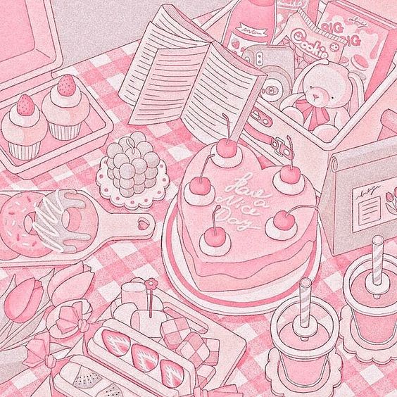 ♡pink kawaii desserts♡