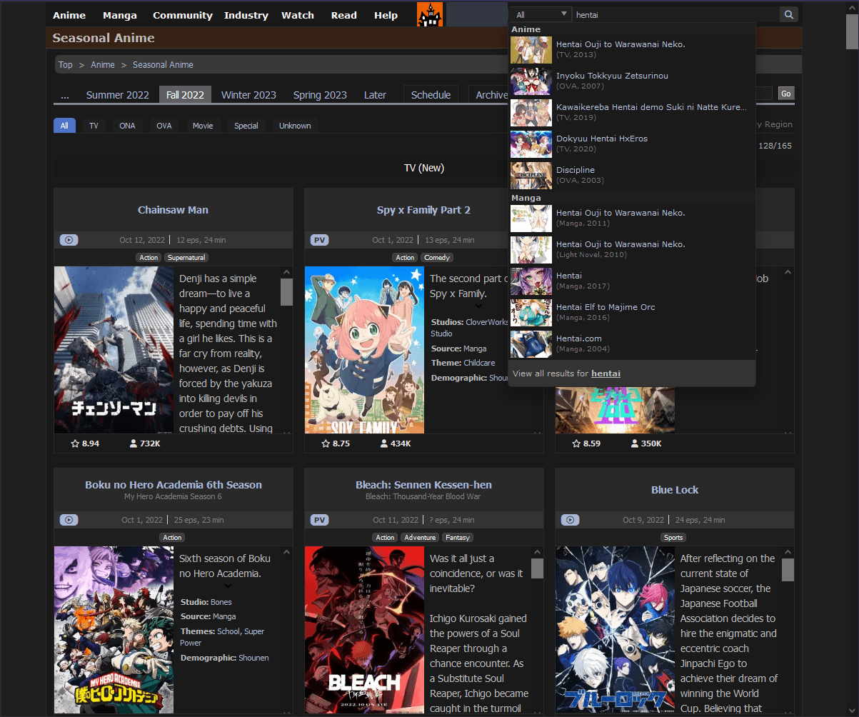 myanimelist.net (mal) lazy dark