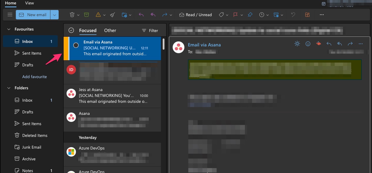 Highlight New emails in Outlook