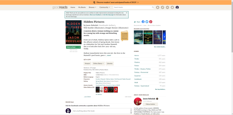 GoodReads - Remove Review and Ratings